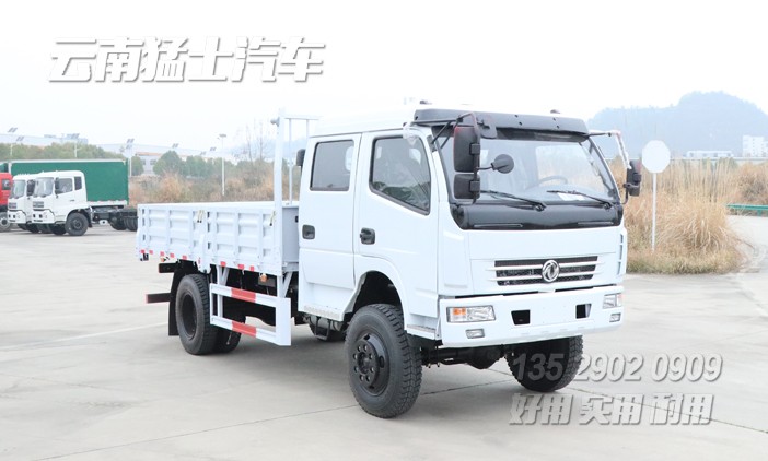 4*4東風卡車,輕型卡車,越野卡車,東風雙排卡車,3噸小型卡車,貨箱4.2米